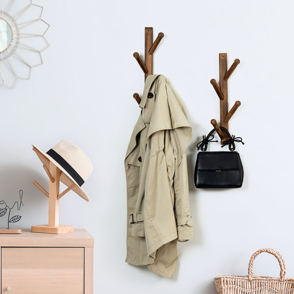 Red Barrel Studio® Solid Wood 8 Hook Wall Mounted Coat Rack Wayfair